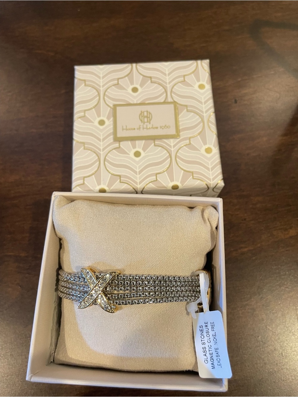 House of Harlow 1960 Silver Multi-Row Pave Star Bracelet - Picture 2 of 3